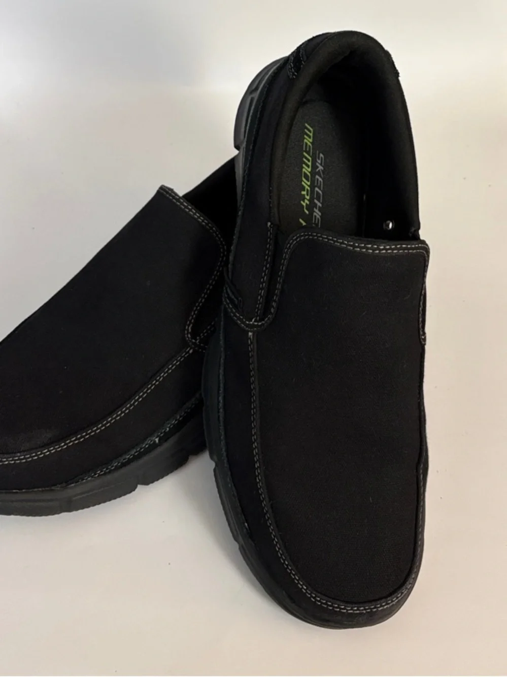 Skechers Men's Black Slip-On Canvas Loafers